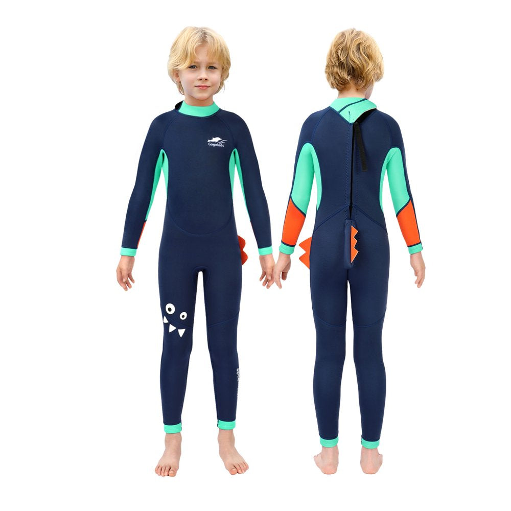 Wetsuit for Kids,2.5Mm Neoprene Full Body Diving Suits Cartoon Long Sleeve Thermal Toddler Wetsuits for Surfing Snorkeling Swim