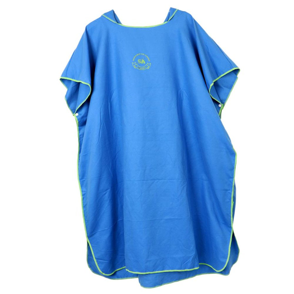 70X70Cm Kids Changing Robe Poncho Towel for Surf Beach Pool Sky Blue