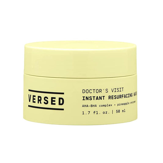 Versed DoctorÕs Visit Exfoliating Face Mask - AHA BHA Facial Exfoliant, Pore Minimizer + Skin Resurfacing Enzyme Mask - Moisturizing, Smoothing + Brightening Vegan Skincare (1.7 fl oz)