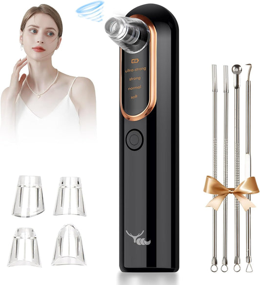 Yccu Blackhead Remover Vacuum Professional Pore Vacuum Black Head Remover for Face USB Rechargeable Blackhead Extractor for Removing Blackhead Whitehead Acne