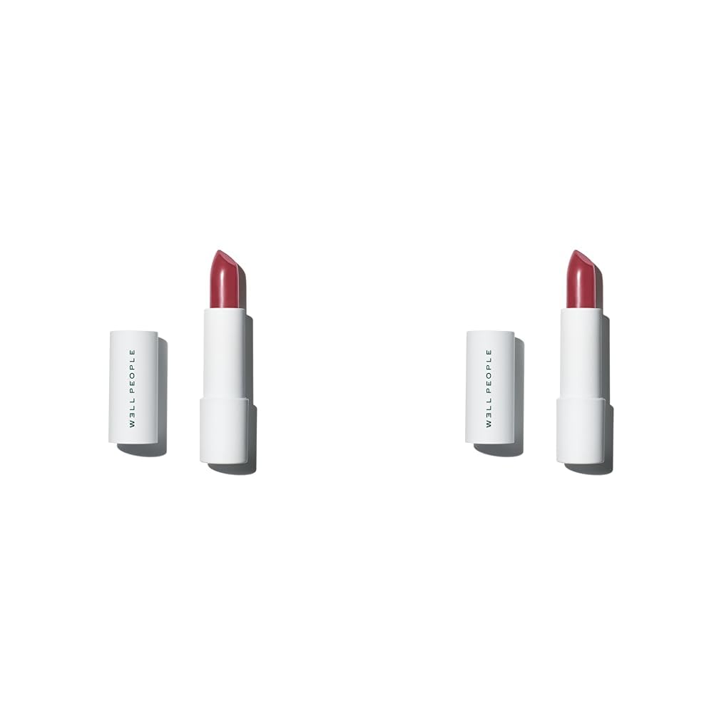 Well People Optimist Lipstick, Hydrating, High-Pigment Lipstick For Long-Lasting Color, Nourishes Lips, Satin Finish, Vegan & Cruelty-free, New Mystic (Pack of 2)