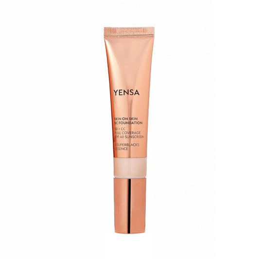 YENSA BC Foundation - Full Coverage, Skin Superfood, Hydrating Serum & SPF 40 Sunscreen (Light Neutral) 1 fl oz