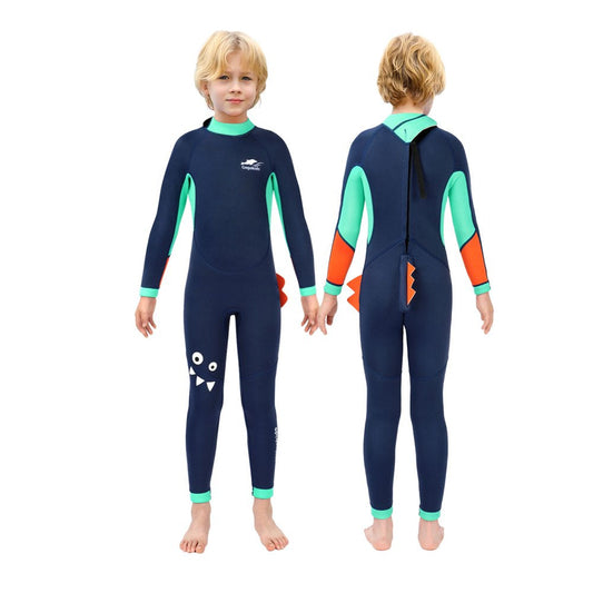 Wetsuit for Kids,2.5Mm Neoprene Full Body Diving Suits Cartoon Long Sleeve Thermal Toddler Wetsuits for Surfing Snorkeling Swim