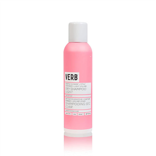 VERB Dry Shampoo Light - Gentle Cleanse, Style Extender & Light Volume - Refreshing Dry Shampoo Spray Removes Oil & Adds Volume - Vegan Dry Shampoo for Light Tones With No Harmful Sulfates, 5 oz